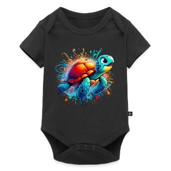 Turtle - Baby Premium short-sleeve bodysuit - black - Front
