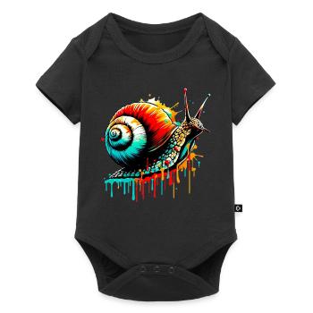 Snail - Baby Premium short-sleeve bodysuit - black - Front