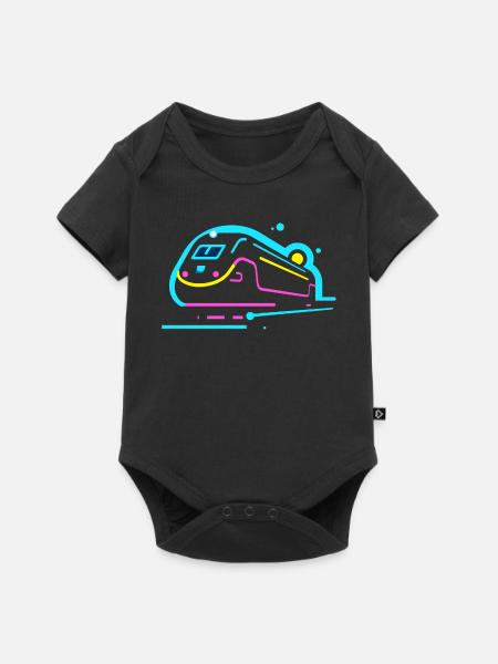 Zug Comic Look - Baby Premium Kurzarmbody - Schwarz