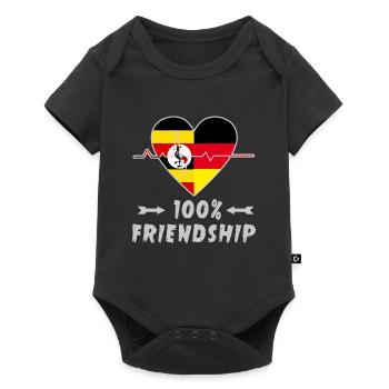 L'Ouganda et l'Allemagne : amitié à 100 % - Body à manches courtes Premium Bébé - noir - Devant