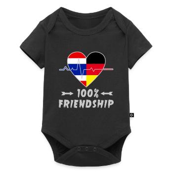 Thailand and Germany 100% friendship - Baby Premium short-sleeve bodysuit - black - Front