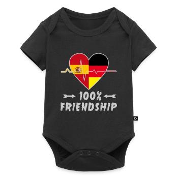 L'Espagne et l'Allemagne : amitié à 100 % - Body à manches courtes Premium Bébé - noir - Devant