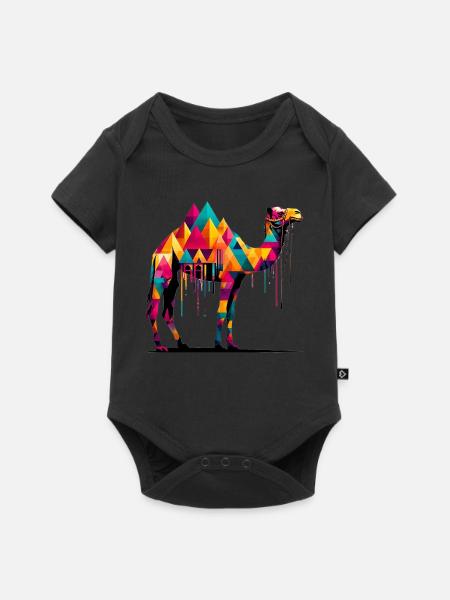 Kamel - Baby Premium Kurzarmbody - Schwarz