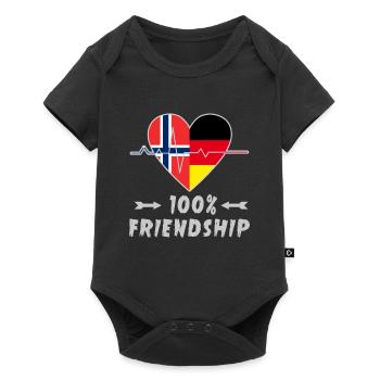 La Norvège et l'Allemagne : amitié à 100 % - Body à manches courtes Premium Bébé - noir - Devant