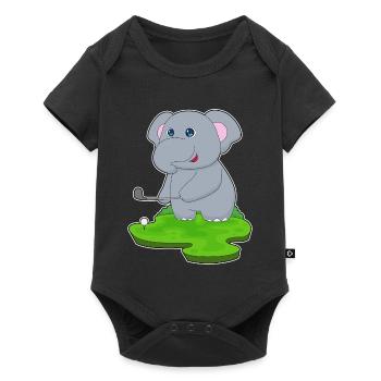 Elephant Golf Golf Clubs - Body à manches courtes Premium Bébé - noir - Devant