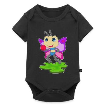Butterfly Workout Gymnastics Fitness - Baby Premium short-sleeve bodysuit - black - Front