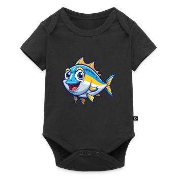 Tuna Cute Cartoon Character Kawaii Clipart - Baby Premium short-sleeve bodysuit - black - Front