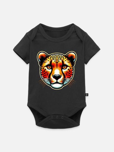 Gepard - Baby Premium Kurzarmbody - Schwarz
