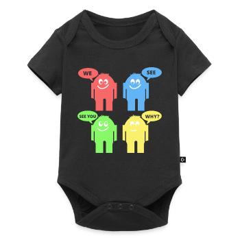 Funny Men - Baby Premium short-sleeve bodysuit - black - Front