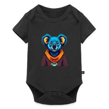Koala Colorful Kawaii Cartoon Character Clipart - Baby Premium short-sleeve bodysuit - black - Front