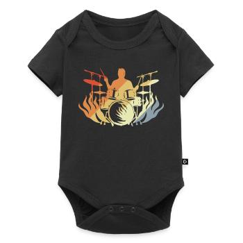 Drummer Musician 90s Look - Baby Premium short-sleeve bodysuit - black - Front