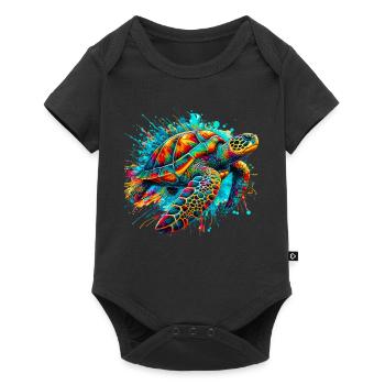 Turtle - Baby Premium short-sleeve bodysuit - black - Front