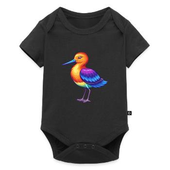 Avocet Colorful Kawaii Cartoon Character Clipart - Baby Premium short-sleeve bodysuit - black - Front