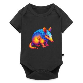 Armadillo Colorful Kawaii Cartoon Character Animal - Baby Premium short-sleeve bodysuit - black - Front