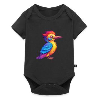 Pic Personnage De Dessin Animé Kawaii Coloré - Body à manches courtes Premium Bébé - noir - Devant