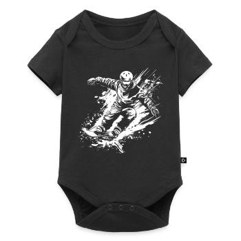 Snowboarders - Body à manches courtes Premium Bébé - noir - Devant