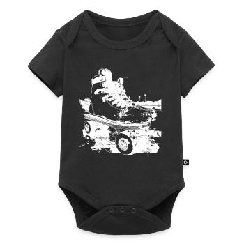 Graphique Patins à roulettes - Body à manches courtes Premium Bébé - noir - Devant