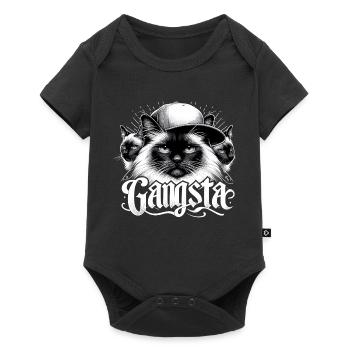 Sacred Birman Cat Birman Cat Trio Gangsta Gesche - Baby Premium short-sleeve bodysuit - black - Front