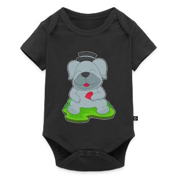 Dog Poker Cartes de poker - Body à manches courtes Premium Bébé - noir - Devant