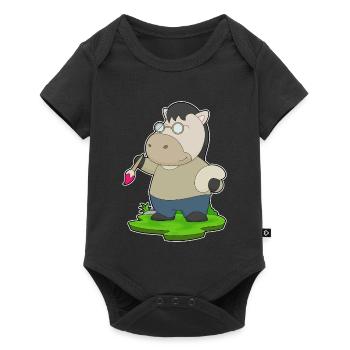 Pferd Maler Pinsel Malen - Baby Premium Kurzarmbody - Schwarz - Vorne