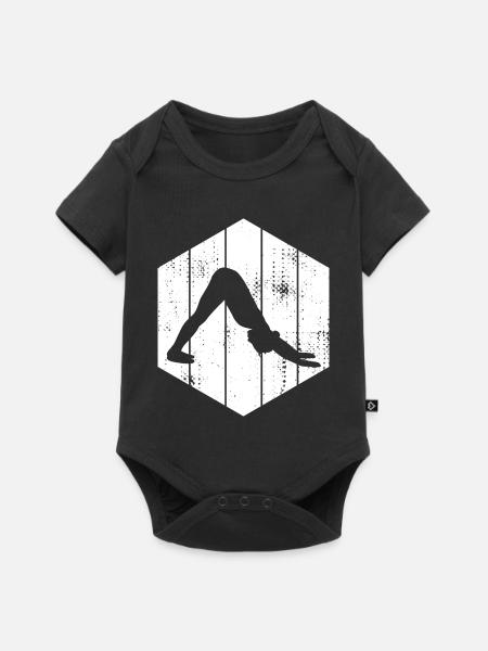 Yogini Skizze - Baby Premium Kurzarmbody - Schwarz