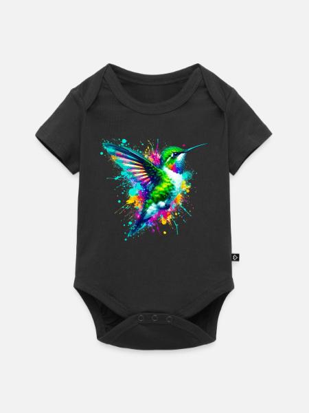 Kolibri - Baby Premium Kurzarmbody - Schwarz