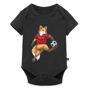 Fox Soccer Player Soccer Sports - Baby Premium short-sleeve bodysuit - black - Front