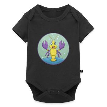 homard mignon kawaii dessin animé clipart animal de compagnie - Body à manches courtes Premium Bébé - noir - Devant