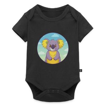 Koala Cute Kawaii Cartoon Clipart Animal Pet - Baby Premium short-sleeve bodysuit - black - Front