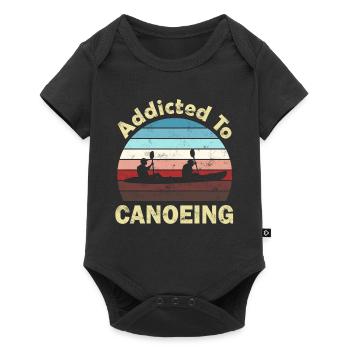 canoë canoéiste - Body à manches courtes Premium Bébé - noir - Devant
