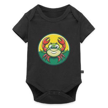 Crab Cute Kawaii Cartoon Clipart Pet Animal - Baby Premium short-sleeve bodysuit - black - Front