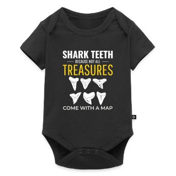 Shark Teeth Collector Fossil Hunting Paleontology - Baby Premium short-sleeve bodysuit - black - Front