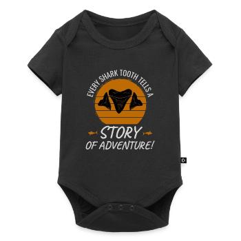 Shark Teeth Collector Fossil Hunting Paleontology - Baby Premium short-sleeve bodysuit - black - Front