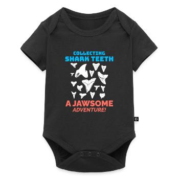 Shark Teeth Collector Fossil Hunting Paleontology - Baby Premium short-sleeve bodysuit - black - Front