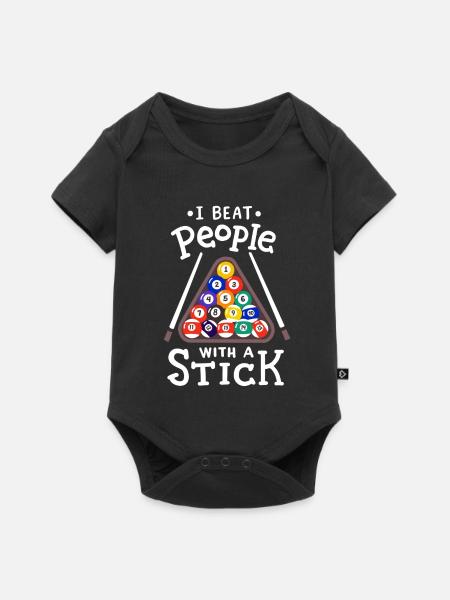 Billard Poolspieler - Baby Premium Kurzarmbody - Schwarz