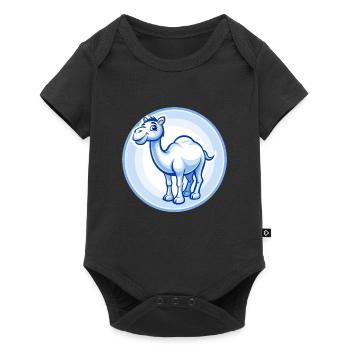 Camel Blue Kawaii Cartoon Character Clipart Pet - Baby Premium short-sleeve bodysuit - black - Front