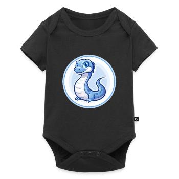 Basilisk Blue Kawaii Cartoon Character Clipart Pet - Baby Premium short-sleeve bodysuit - black - Front