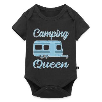Camping en pleine nature - Body à manches courtes Premium Bébé - noir - Devant