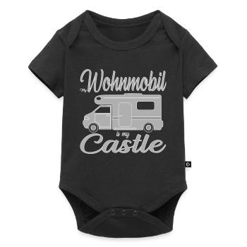 Kampmobil motorhome location for adventurers - Baby Premium short-sleeve bodysuit - black - Front