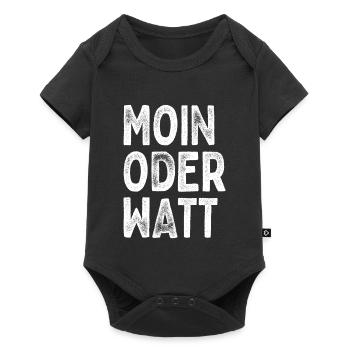 Moin or Watt Ruhrgebiet Ruhrpott Hamburg Moin - Baby Premium short-sleeve bodysuit - black - Front