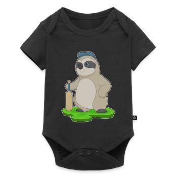 paresseux cricket batte de cricket - Body à manches courtes Premium Bébé - noir - Devant