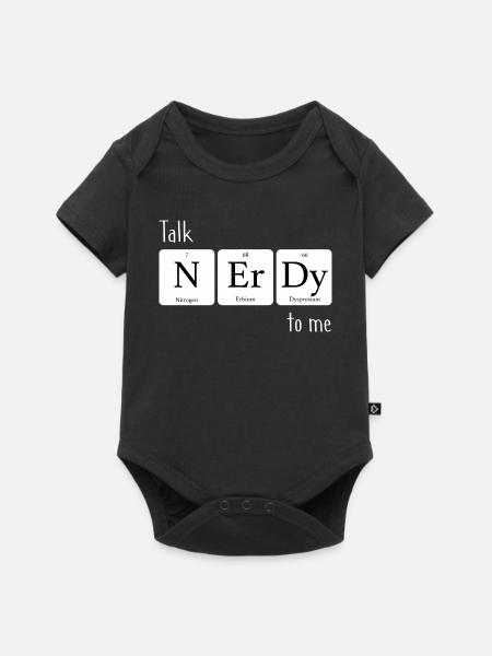 Elements Talk nerdy to me - Baby Premium Kurzarmbody - Schwarz