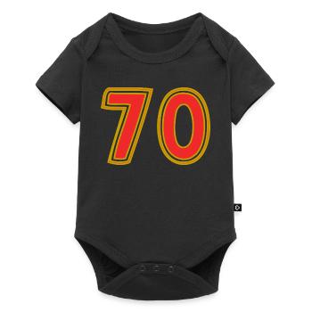70. 70 ANS. 70e ANNIVERSAIRE. ANNIVERSAIRE 70 ANS. - Body à manches courtes Premium Bébé - noir - Devant