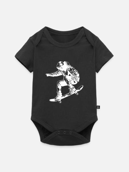 Skateboarding Grafik - Baby Premium Kurzarmbody - Schwarz
