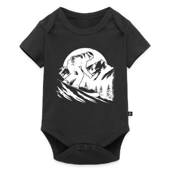 Snowboarder Sketch - Baby Premium short-sleeve bodysuit - black - Front
