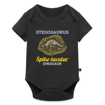 Stegosaurus Dinosaur Dino Fossil Paleontologist - Baby Premium short-sleeve bodysuit - black - Front