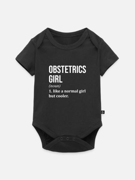Geburtshilfe Geburtshilfe Geburtshilfe - Baby Premium Kurzarmbody - Schwarz