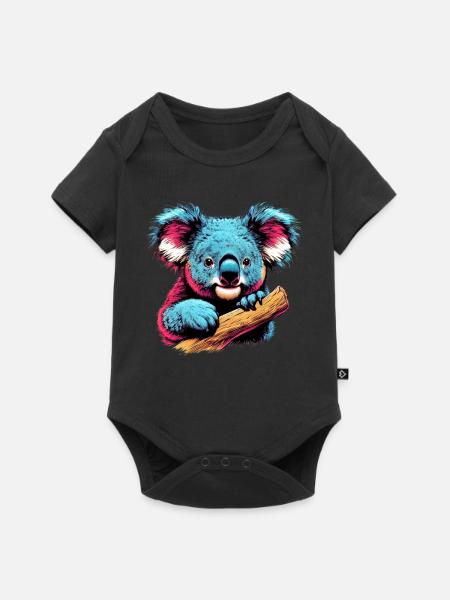 Koala - Baby Premium Kurzarmbody - Schwarz