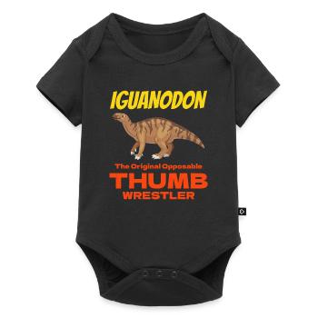 Iguanodon Dinosaure Dino Paléontologue Fossile - Body à manches courtes Premium Bébé - noir - Devant