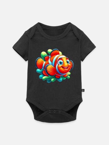 Clownfische - Baby Premium Kurzarmbody - Schwarz
